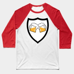 Beer Crest - Cool Drinking Team Baseball T-Shirt